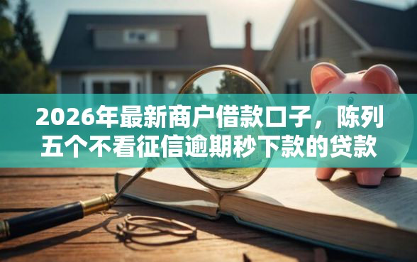 2026年最新商户借款口子，陈列五个不看征信逾期秒下款的贷款-借钱网